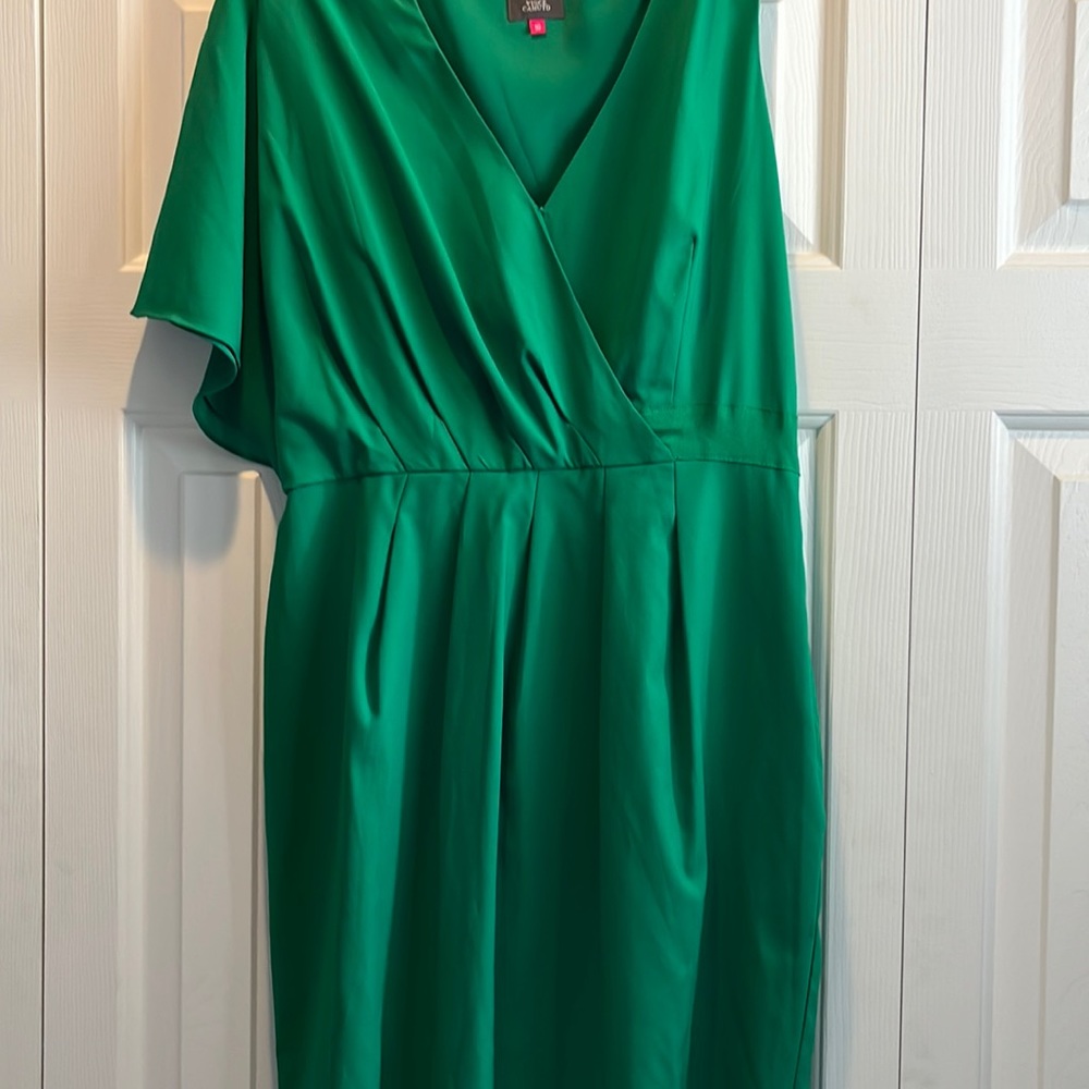 Green Vince Canute one shoulder dress
